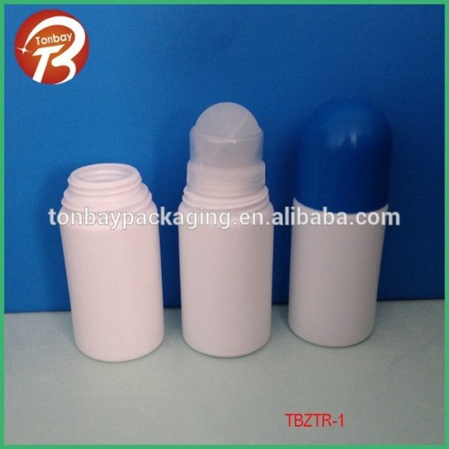 50ml HDPE deodorant plastic roll on bottles TBZTR-1