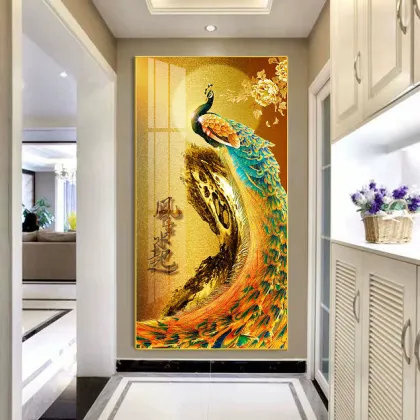 LED Lights Wall Art Metal Porch Decorative Wall Painting