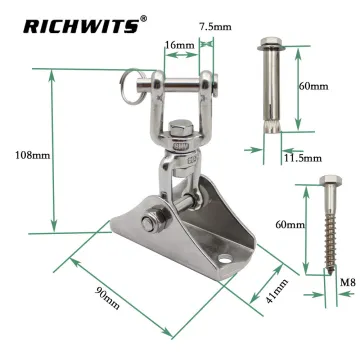 Stainless steel 304 swing hanging hardware ceiling swivel hook kit for yoga, boxing, hammock