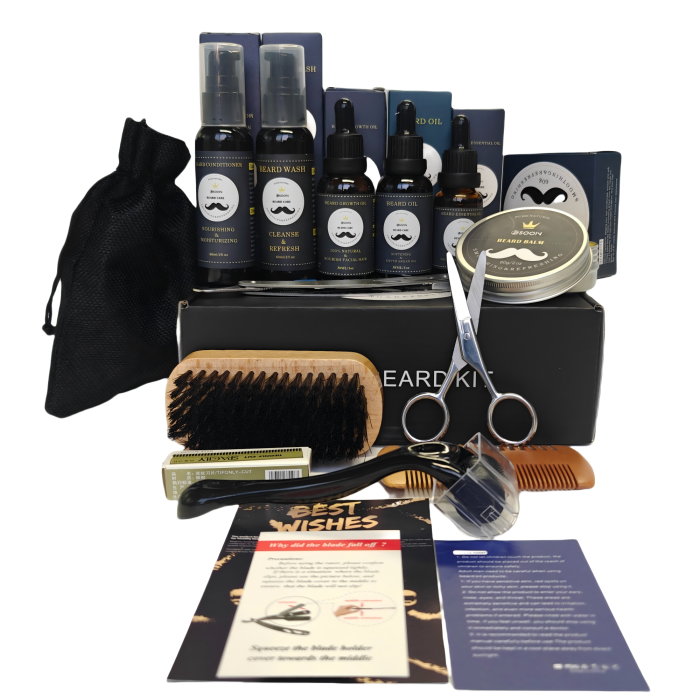 Kit de recorte de barba de 13 piezas para hombres