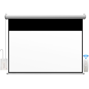 Hot Sale 72 Inch 16:9 Motorized Electric Projector Screen with Wireless Control - White Fiber Glass