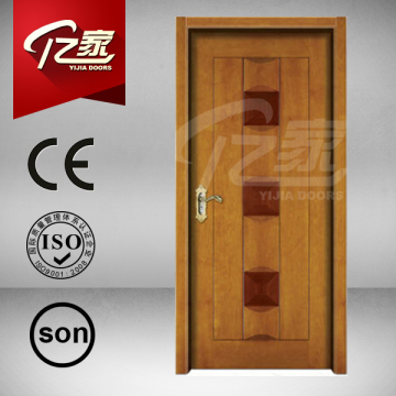 solid wooden door with glass wood veneer door skin hot sale