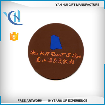 Promotional best quality cardboard soft pvc tea cup coaster mat