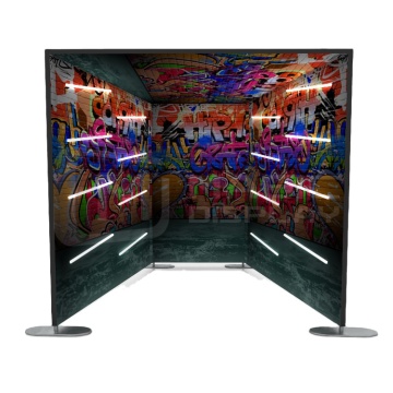 LED Lighted 8x8ft & 11x8ft 360 Degree Photo Booth Backdrop for Parties and Celebrations