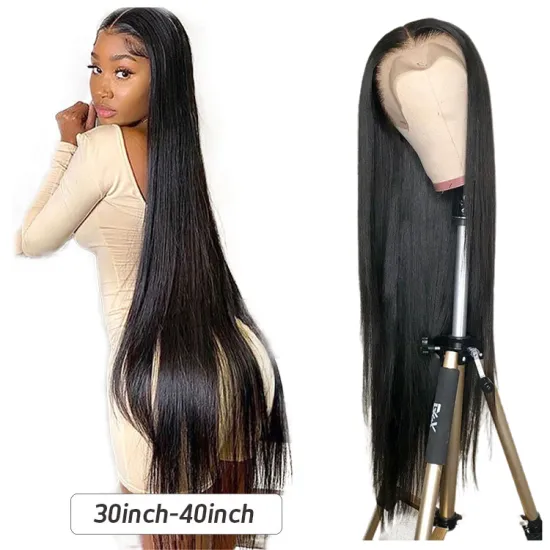 Hot Sale Transparent Lace Front Wig With Baby Hair,40 Inch Long Human Hair Wig,Cuticle Aligned Double Drawn30 Inch Hair Wig