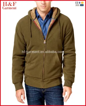 2016 winter plain color zip-up thick fleece pullover hoodies