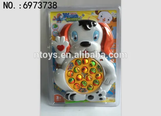 6973738 Mini indoor games Battery operated toys fishing game for children lovely dog playset
