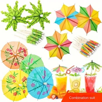 Disposable Wooden Cocktail Picks with Parasol Umbrella - Factory Direct