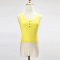 Yellow summer sleeveless top