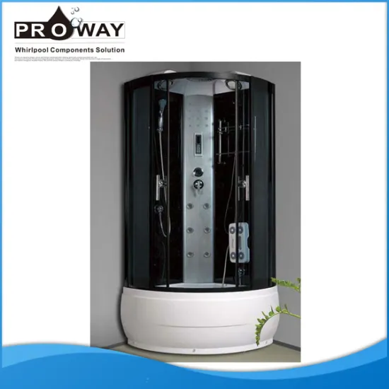 Oval Sector Shape Sex Bathroon Cabin With Shower Faucet Sliding Door Shower Room