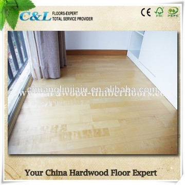 Matt Finish Antislip natural smooth maple hardwood home flooring