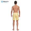 Seaskin Men 100% Cotton Short Plus Size Summer Casual Beach Shorts