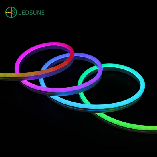 Music Sync WiFi Control RGBIC Neon Rope 12V/24V Flex Silicone Tube LED Strip Light for Decor
