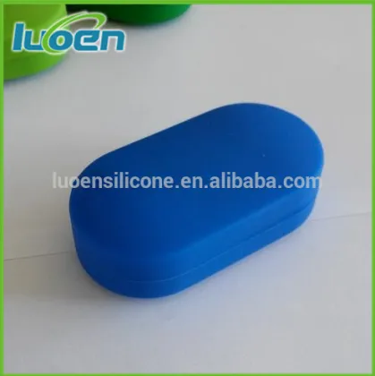 Wholesale new design cute silicone travel pill case,medicine box,medicine storage drug case
