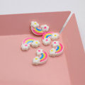 100Pcs / Lot 15 * 23MM Resin Miniature Rainbow Cloud Craft Flatback Dollhouse Rainbow Cloud Cabochons Slime Charms Προμηθευτής