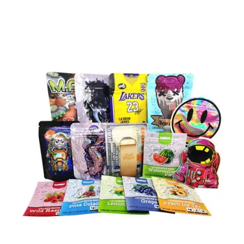 Custom Ziplock Foil Pouches 3.5g/7g/14g Special Shape Flower Mylar Bags - Smell Proof Packaging Bags with Zipper for Food