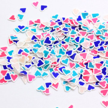 100g Walentynki Lovely Heart Plasterki Polimerowe Gorące Gliny Sprinkles na Telefon Zdobienie paznokci Dekoracje DIY Slim Materiał wypełniający