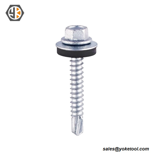 Самосверлящий винт Кровельный винт с шестигранной головкой и шайбой