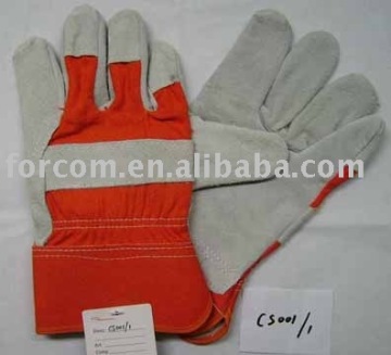 cow leather glove, working glove, docker glove