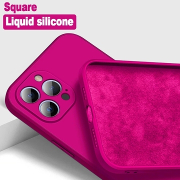 Official Square Liquid Silicone Phone Cases: Comprehensive Protection for a Variety of iPhone Models