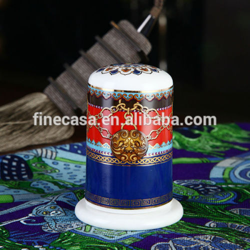 Luxury Fine Bone China Ceramic Antique Toothpick Holder of Grand Banquet