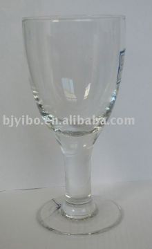 Transparent stem wine glass