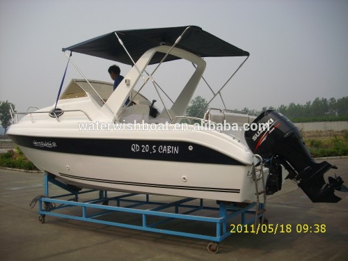 waterwish QD 20.5 fiberglass cabin boat with CE