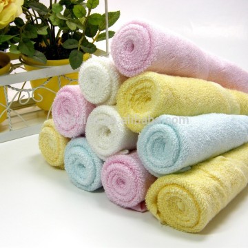 Bladies bamboo fiber white hand towel soft and comfortable square towel