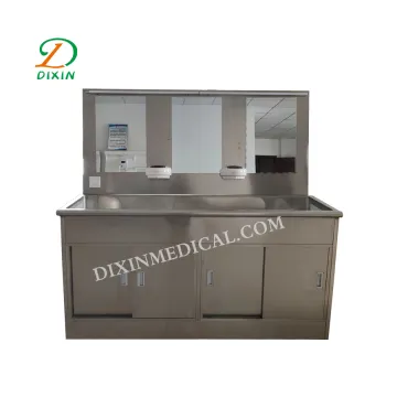 Hospital Three Person Stainless Steel Medical Washing Sink