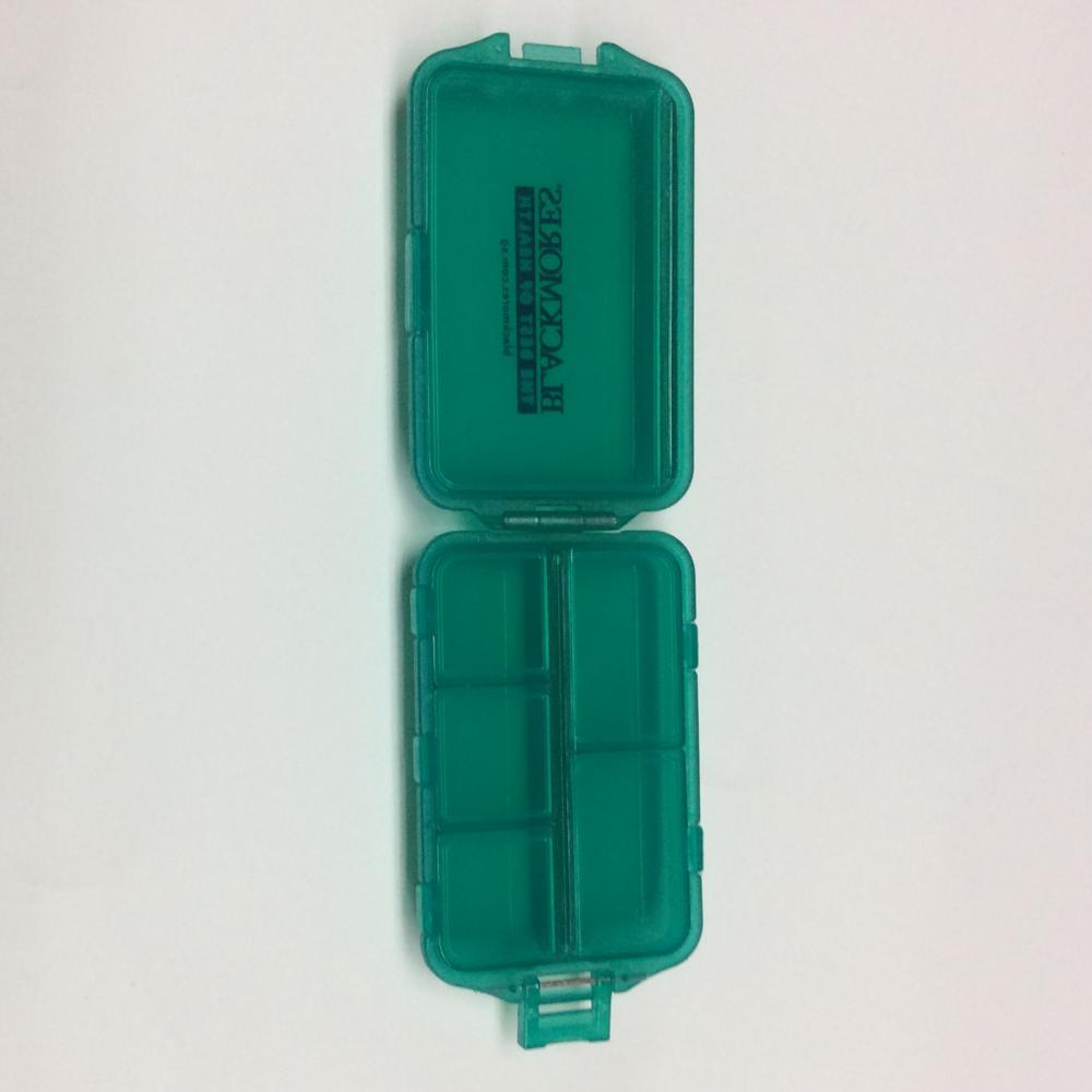 Funda de pastillas de plástico de doble capa portátil y sellada.