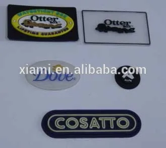 good quality superior material engraved words embossed rubber lable