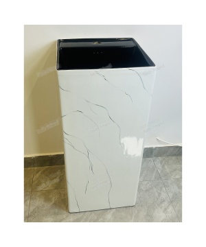 Bathroom Square Marble Pedestal Basin