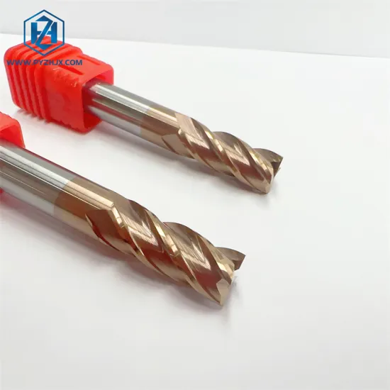 High-Quality Coated 4-Flute Carbide Solid End Mills with Corner Radius (55-65 HRC)