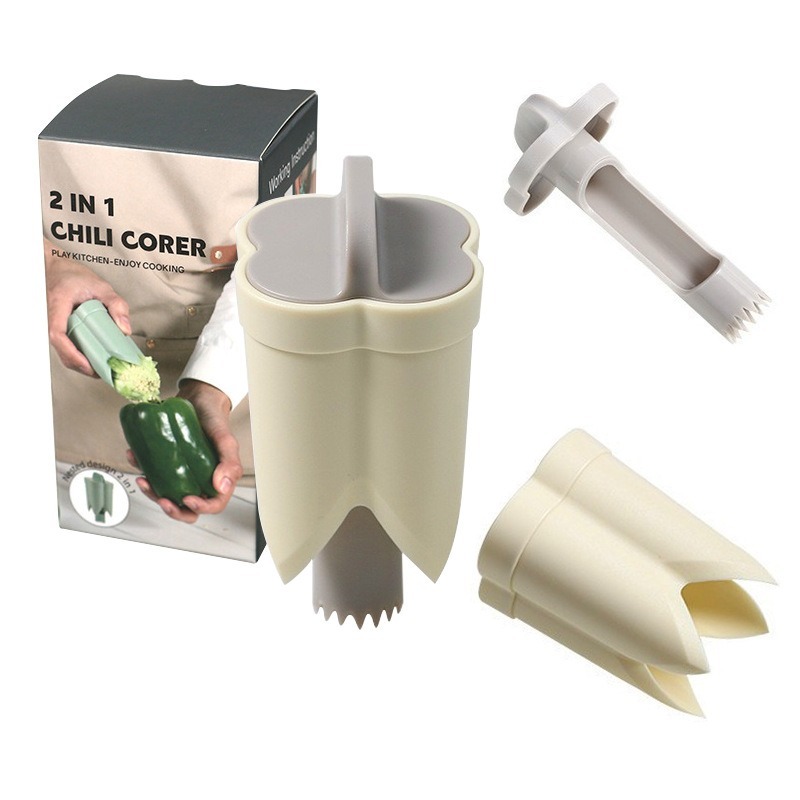 ABS Pepper Corer and Seed Remover Tool Vegetable Core Remover Kitchen Gadget