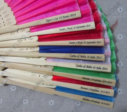 wedding gift bamboo silk fan