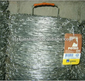 galvanized double reverse twist barbed wire