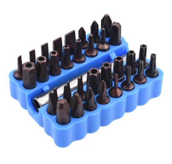 Professional 33-Piece Zhixin Screwdriver Bit Set with Security Nut Driver and Magnetic Bit Holder