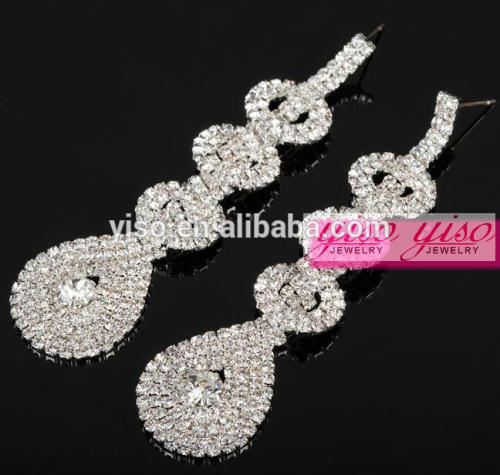 china made fancy crystal handmade crystal earrings
