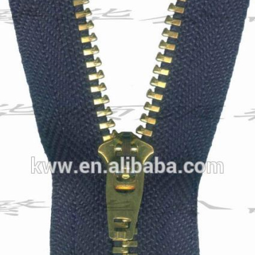 semi auto lock brass metal zipper closed end for jean pants