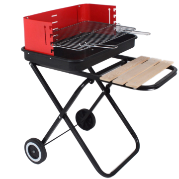 Portable Camping Stainless Steel Cooking Trolley Barbecue Folding Charcoal Wood Burning BBQ Grills