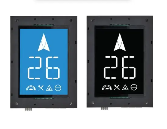 6.4 inch segment blue/black LCD Display