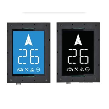 Layar LCD biru / hitam segmen 6,4 inci