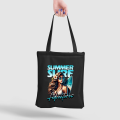 Custom Summer Vacation Canvas Tote Bag For Travel