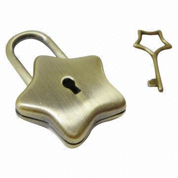 Locks for handbag, made of iron/zinc alloy/brass
