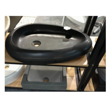 Natural Black Marble Flower Shape Home Decor Stone Bowl