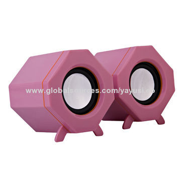 USB2.0 Caterpillar Shaped Computer Speakers, Sized 85 x 80 x 70mm, 5V DC, 500mA Input Power