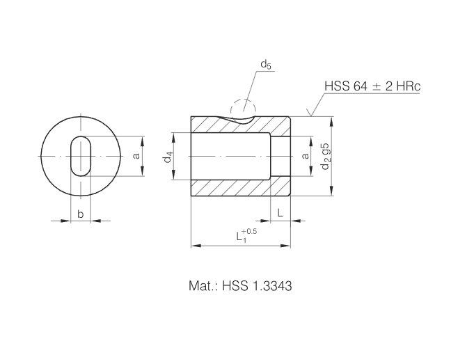 Ball-lock Matrixes Round/shaped for Cutting Elements