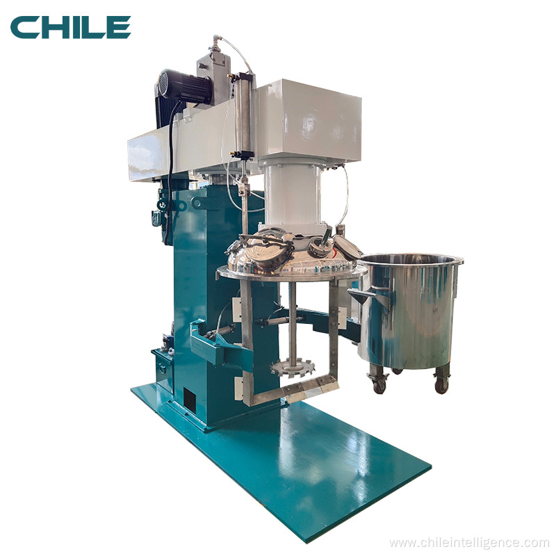 Dual-shaft mixer hydraulic lift for paint mixing machine