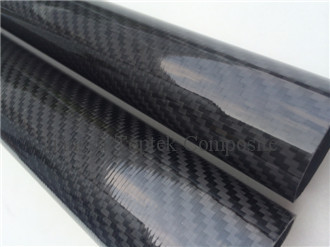 glossy painted carbon fiber tube
