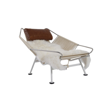 Hans Wegner Flag Halyard Lounge Chair and Ottoman Replica